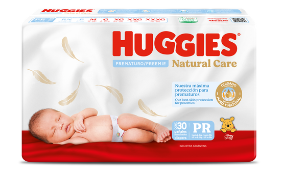 PAÑAL HUGGIES NATURAL CARE Prematuro x30